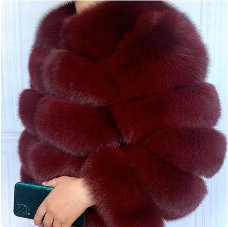 A warm faux fur jacket