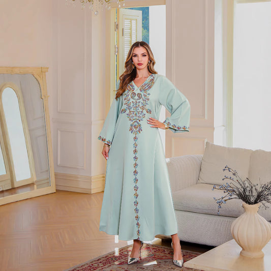 A long-sleeved robe women's dress