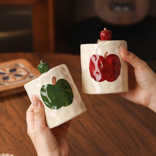 A apple ceramic cup