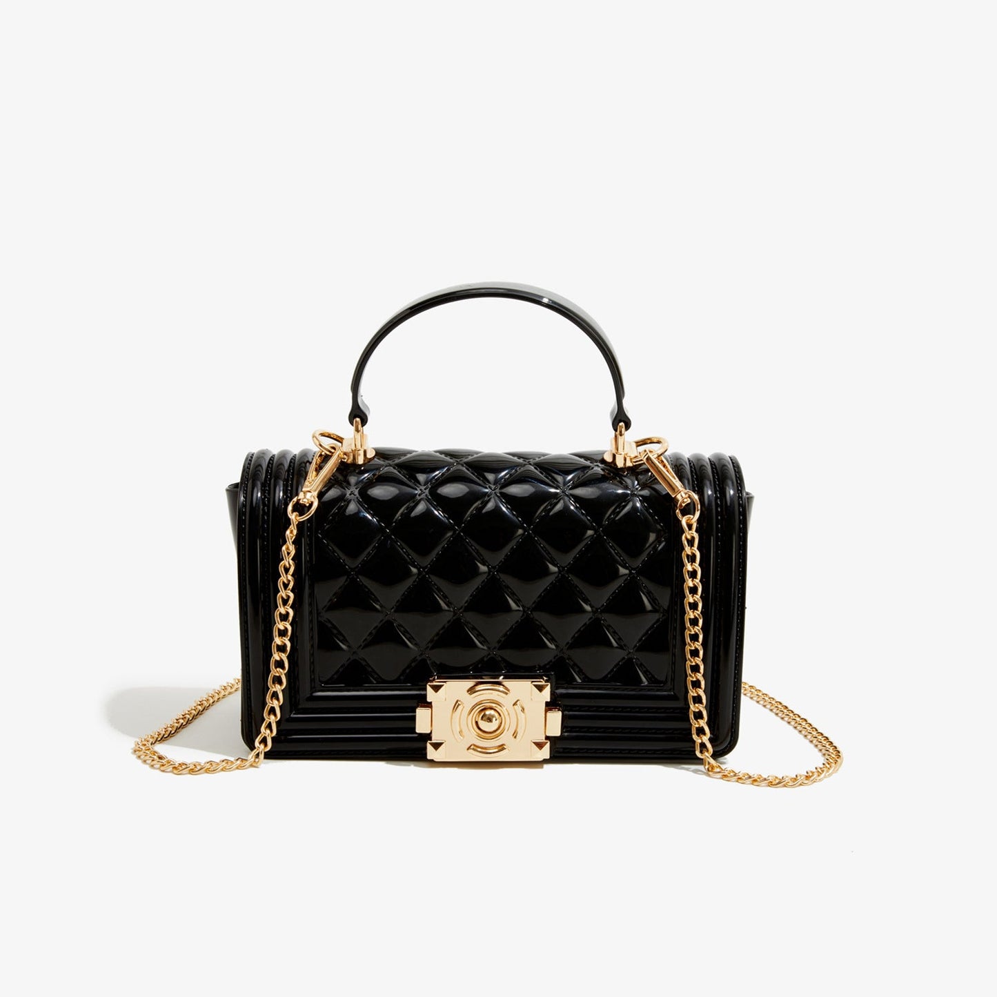 A PVC diamond square bag fashionable versatile handbag