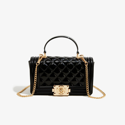 A PVC diamond square bag fashionable versatile handbag