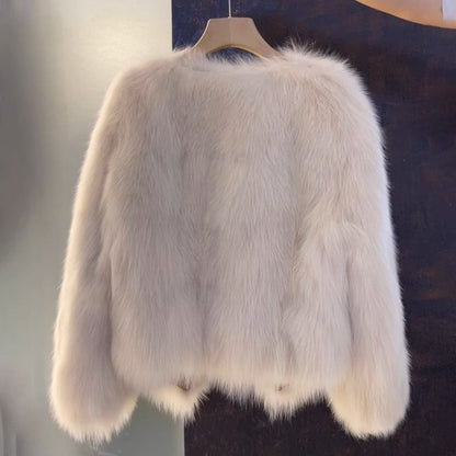 A faux fur jacket