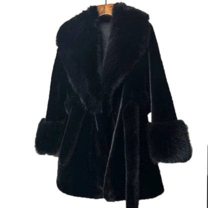 A  imitation fox fur plush coat high fashion version