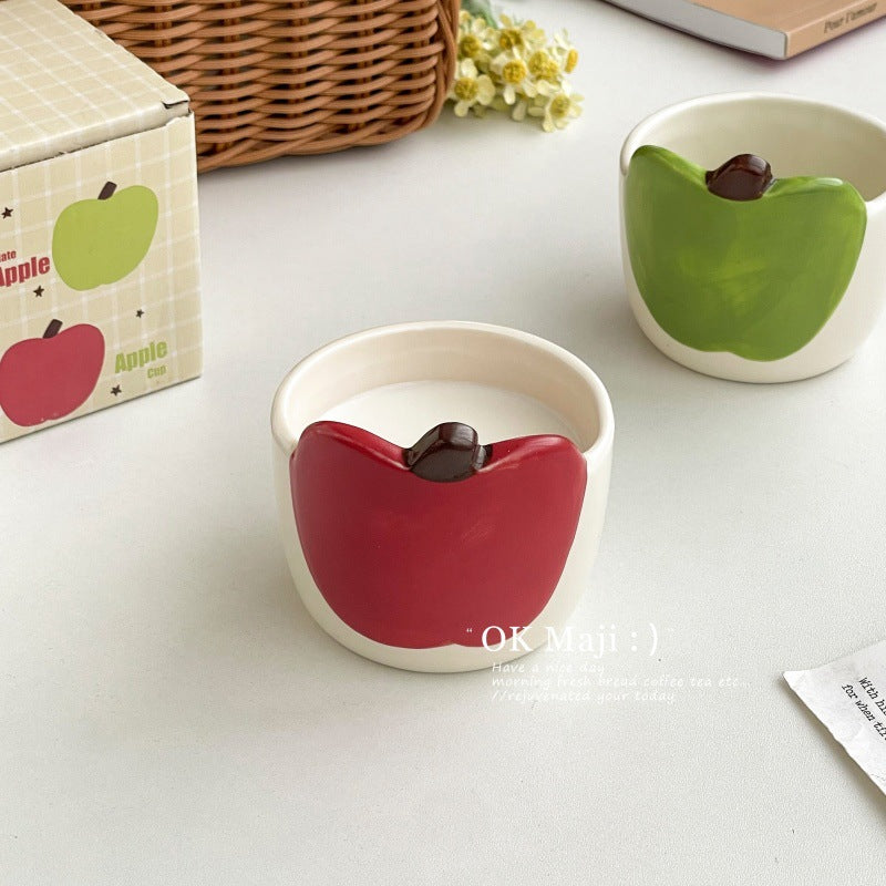 A apple ceramic cup