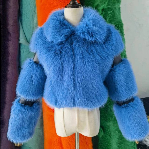 A faux fur jacket