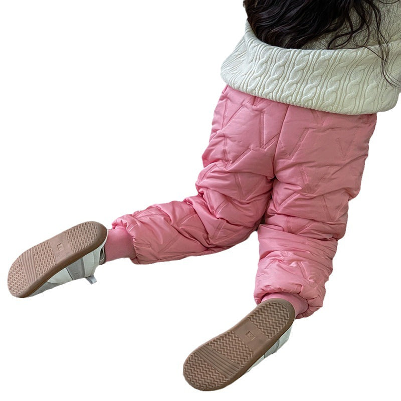 A children's down cotton pants