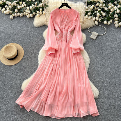 A sequined beaded dress