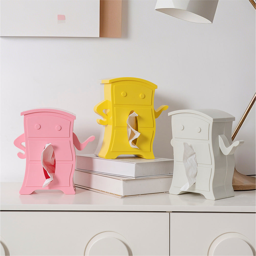 A tissue storage box