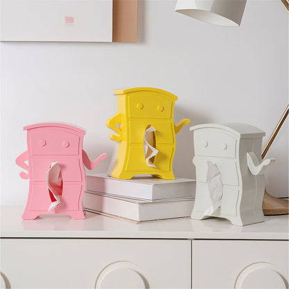 A tissue storage box