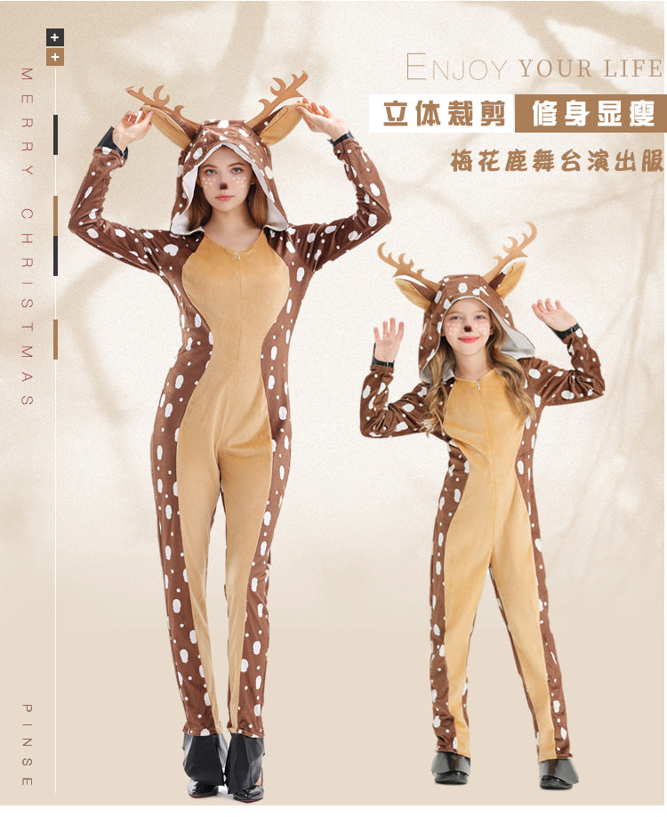 A children's cosplay sika deer stage performance clothes