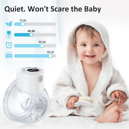 A Electric breast pump hand-free wearable bilateral, large suction silent milking device