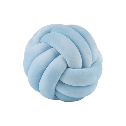 A braided ball pillow