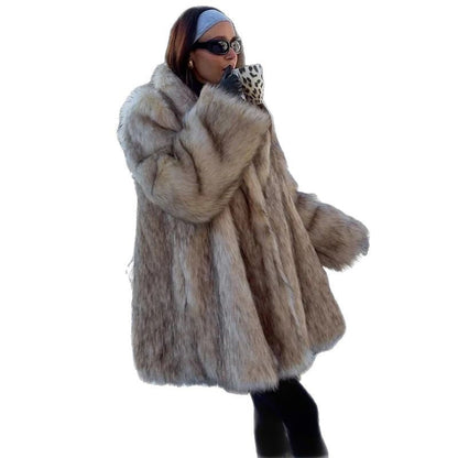 A faux fur coat