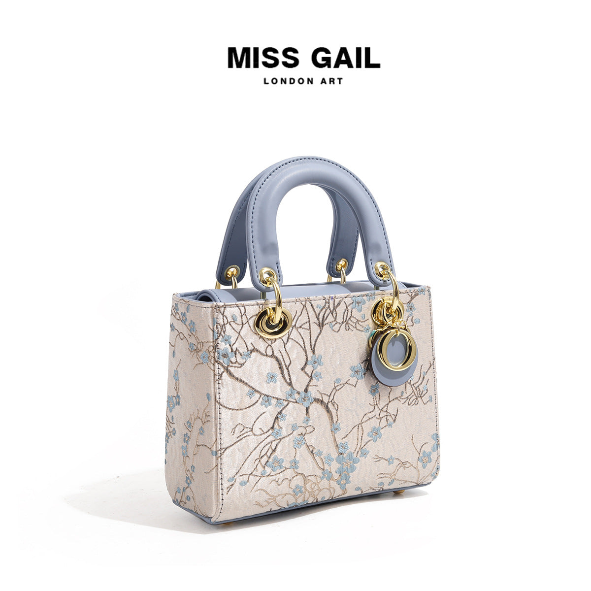 A embroidered shoulder bag messenger bag