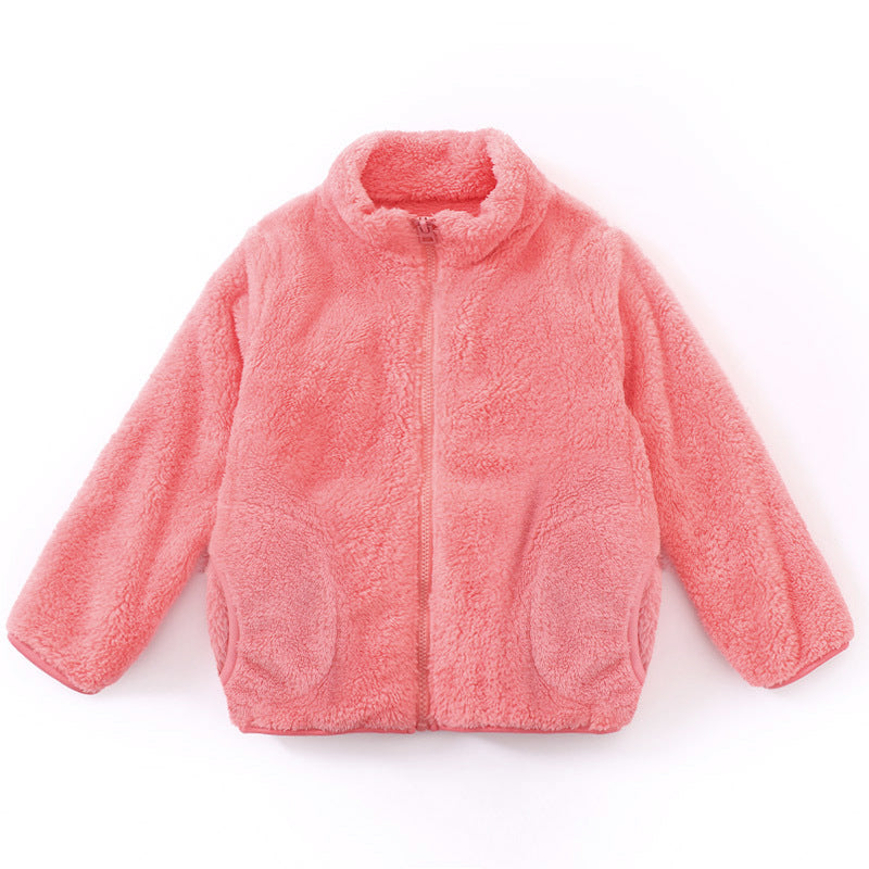 A children's warm fleece jacket for winter