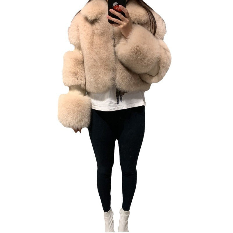 A faux fur jacket