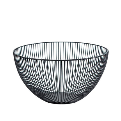 A wrought iron snack pot fruit plate storage