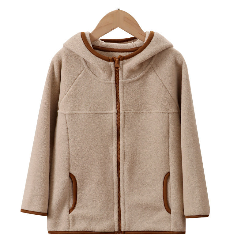 A Children's fleece warm jacket