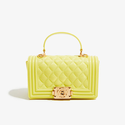 A PVC diamond square bag fashionable versatile handbag