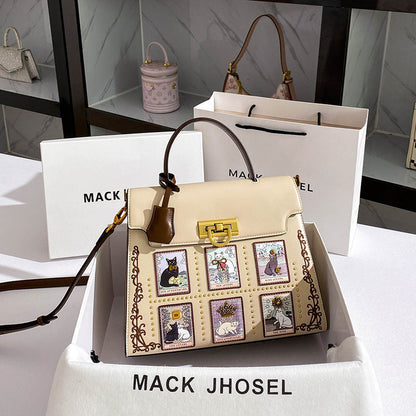 A fashion niche Kelly bag 0232 large capacity commuter portable platinum bag