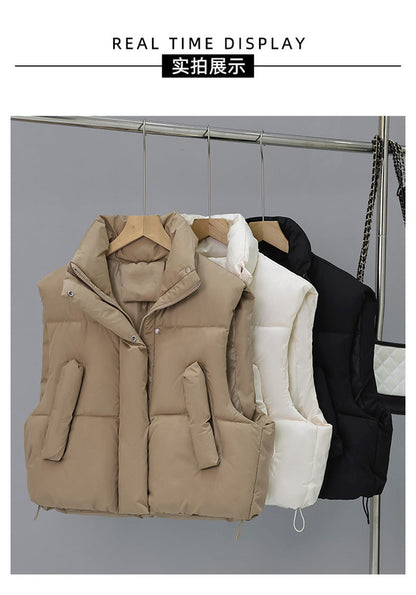 A winter women's vest jacket