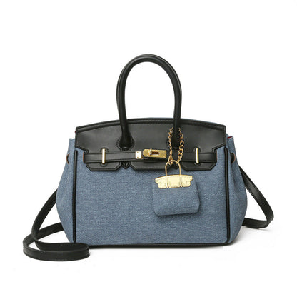A denim handbag