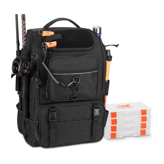 A outdoor backpack fishing gear storage bag