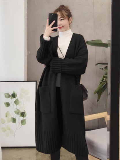 A knit sweater jacket