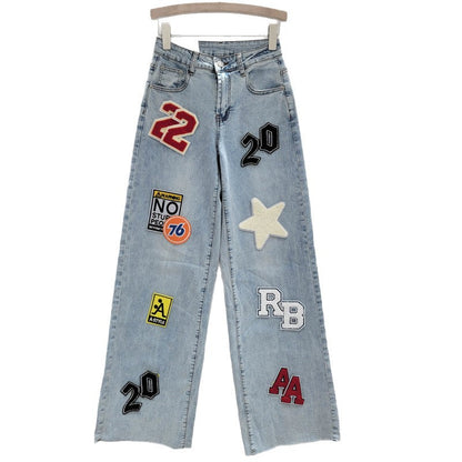 A decorative jeans trousers