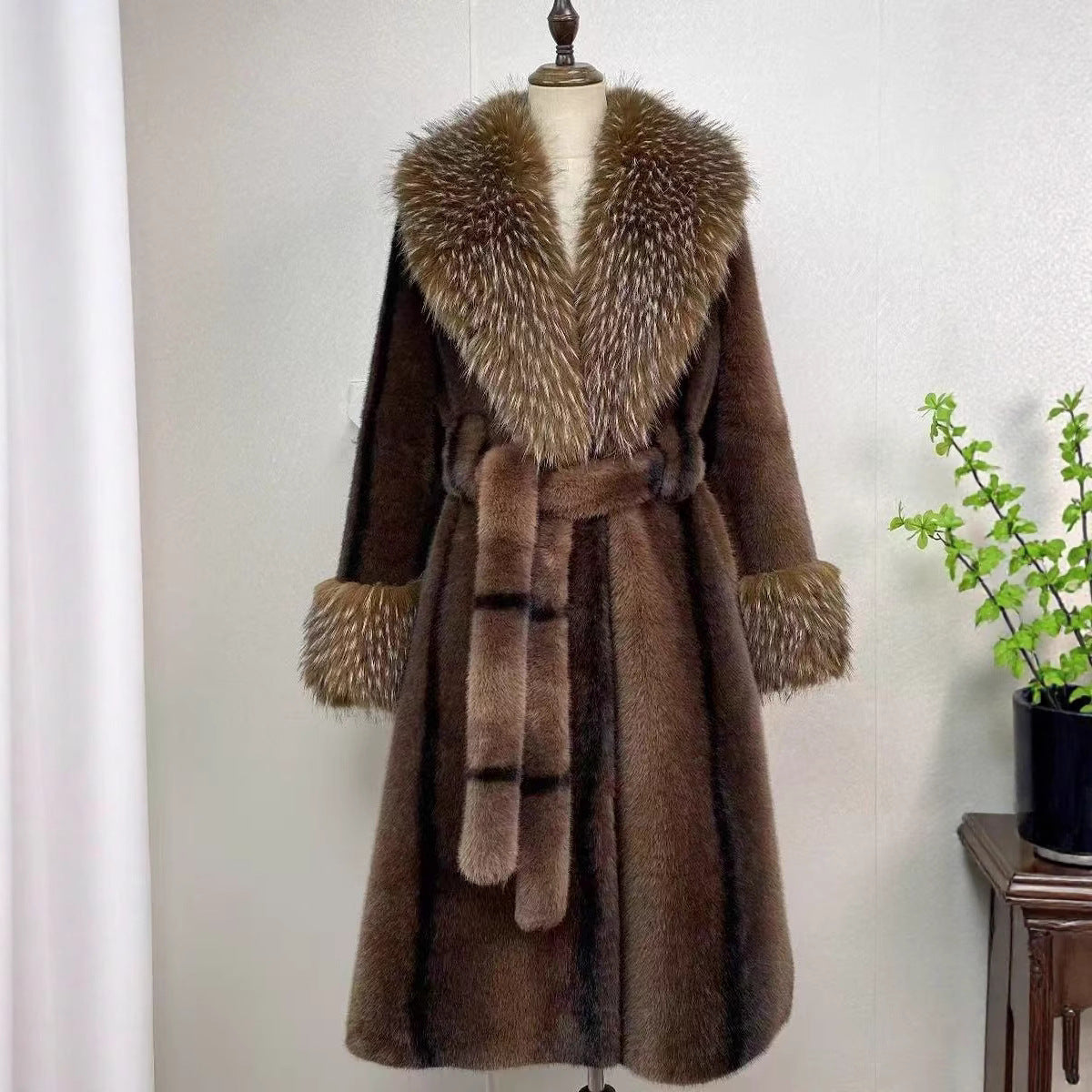 A faux fur jacket