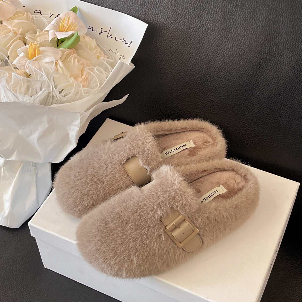 A plush slipper