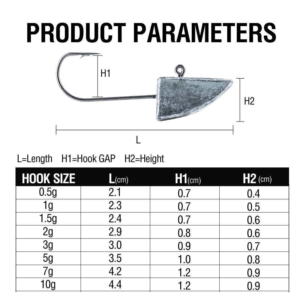 A fishing hook anti-hanging bottom fish hook, tumbler microscopic lead hook