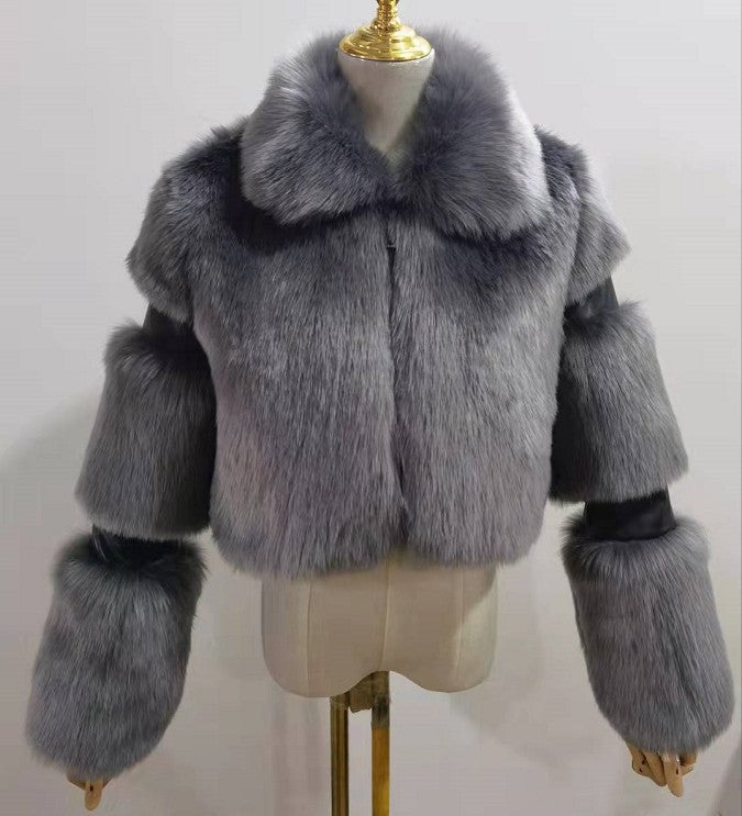A faux fur jacket