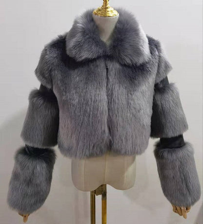 A faux fur jacket