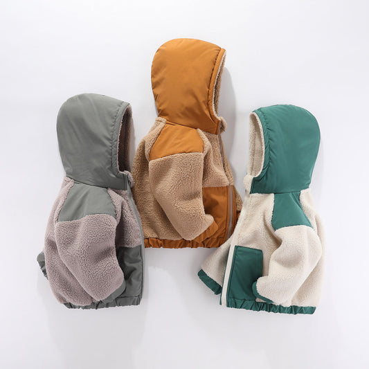 A children's warm fleece jacket for winter