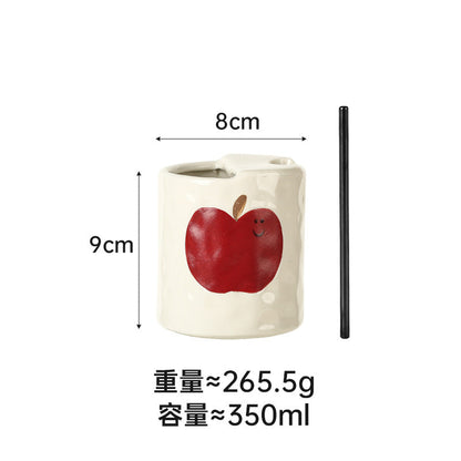A apple ceramic cup