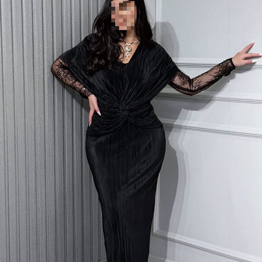 A lace evening dress