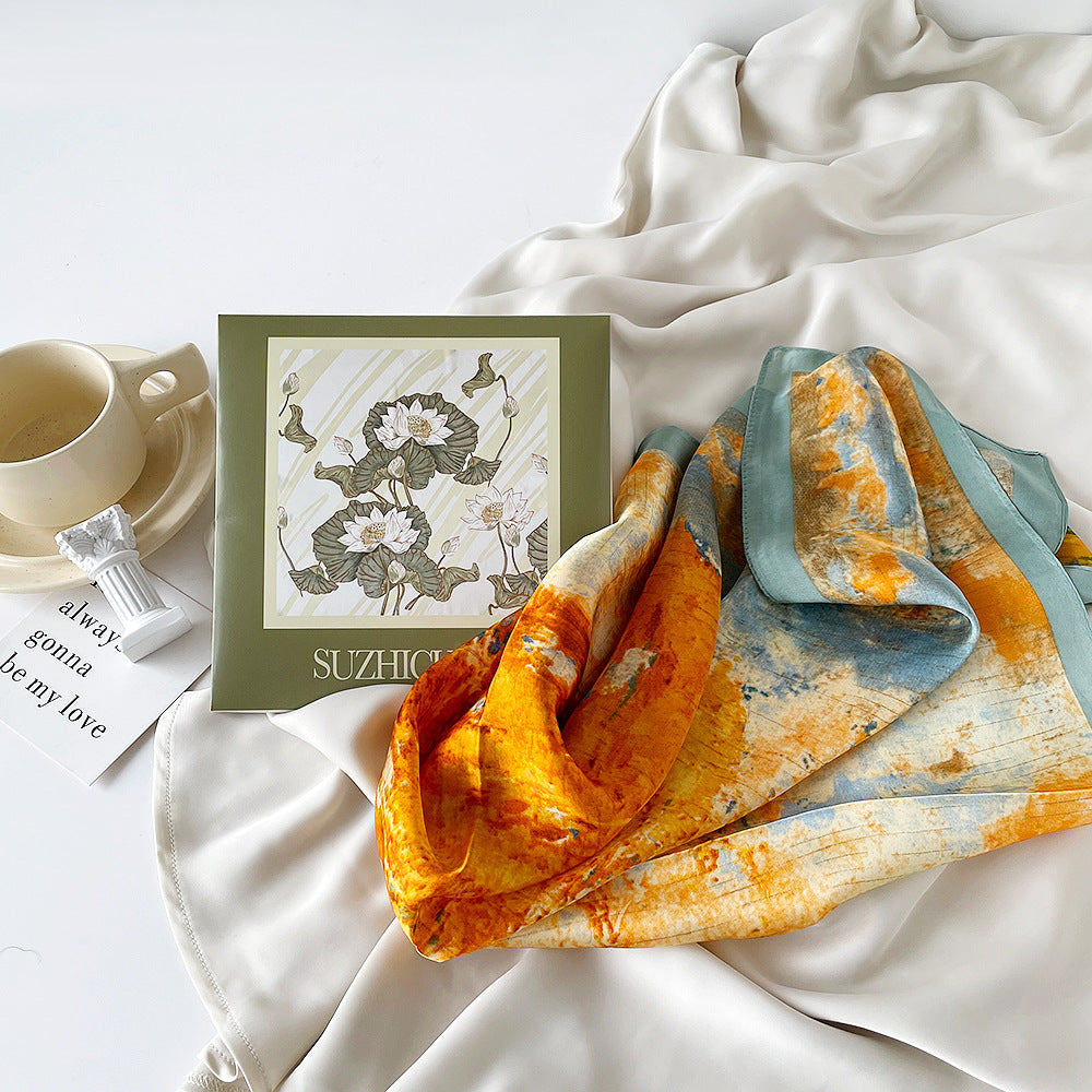 A silk scarf gift box gift