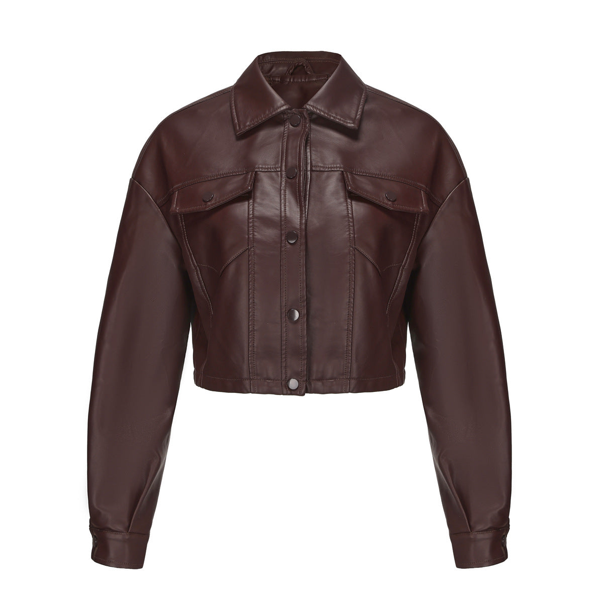A women's leather jacket