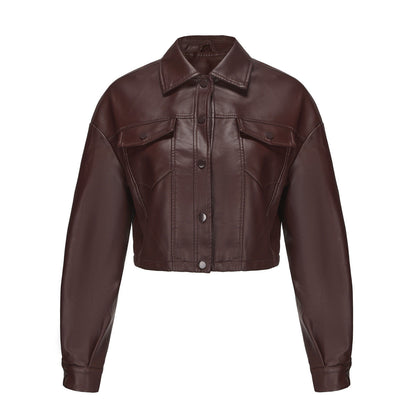 A women's leather jacket