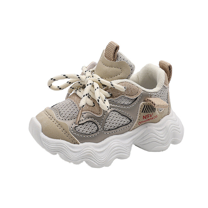 A spring and autumn new children's mesh fashion versatile dad shoes boys soft-soled running shoes