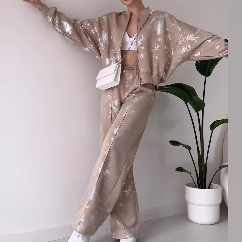 A Sequin Trendy Sweatshirt Set