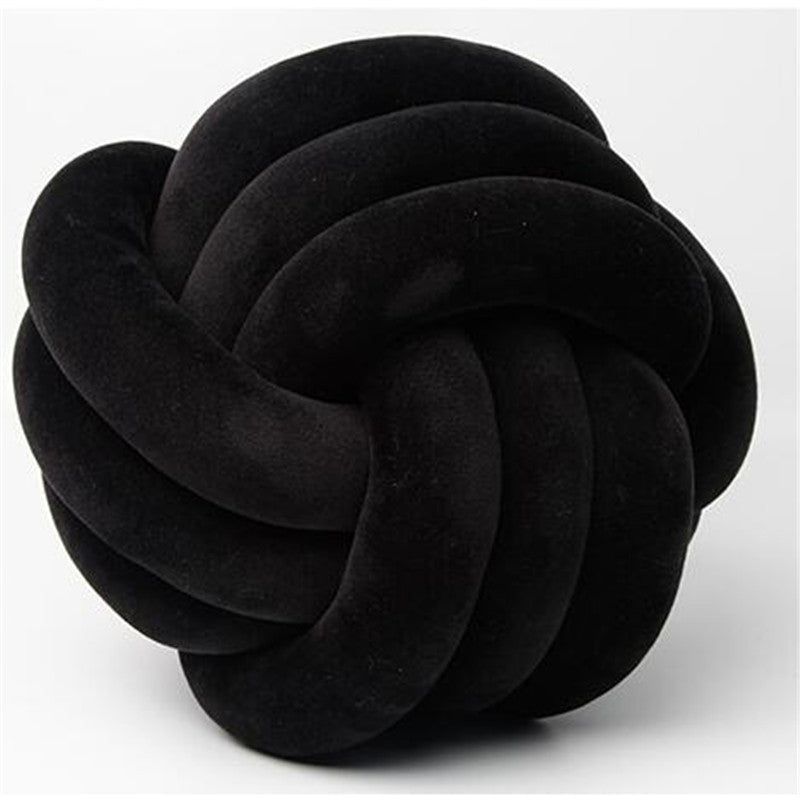 A braided ball pillow