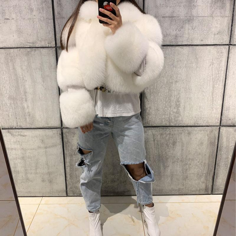 A faux fur jacket