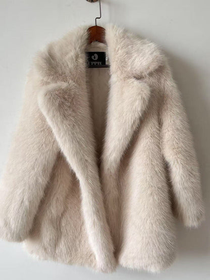 A faux fur coat
