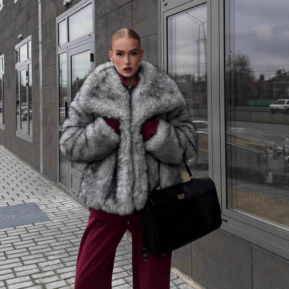 A faux fur jacket
