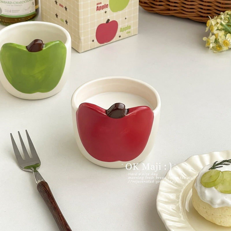 A apple ceramic cup