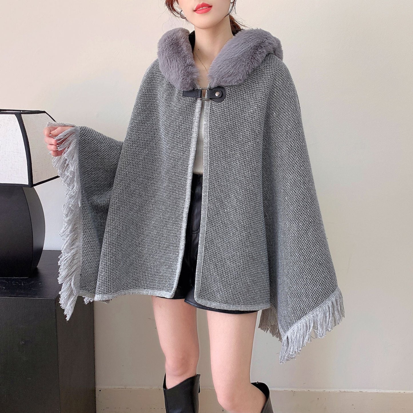 A faux fur jacket