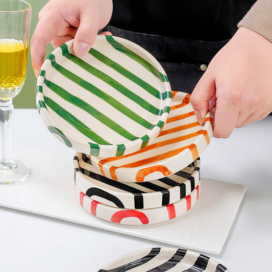 A ceramic disc stripes