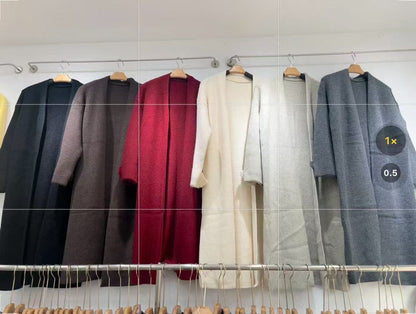 A long sweater knit jacket